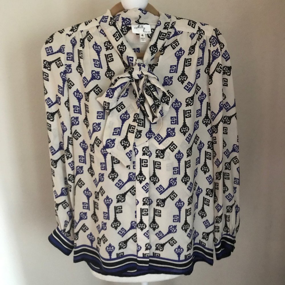 Milly Key Print Blouse
